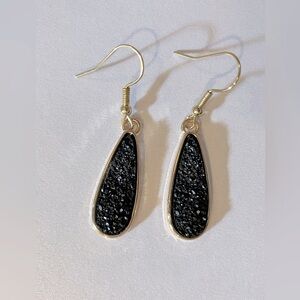 Druzy Teardrop Stainless Earrings